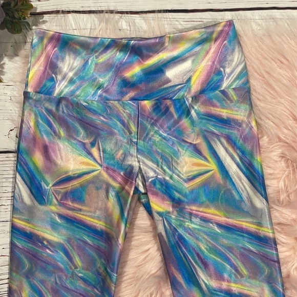 NWT GOLDSHEEP IRIDESCENT DREAM Crystal Graphic High Rise Leggings - Picture 6 of 11
